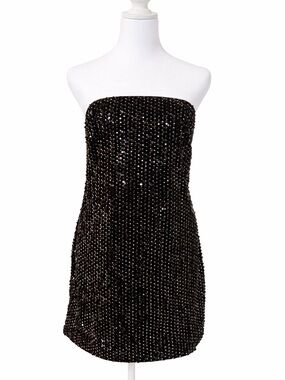 Forever 21+ Black Sequin-Trim Dress size 3X